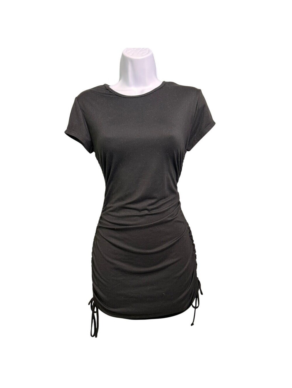 Little Black Dress Mini Dress Junior L Rusched Bodycon Minimalist Clean Girl